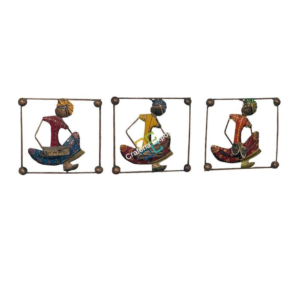 Musical Rajasthani wall hanging showpiece set of 3 - Image 2