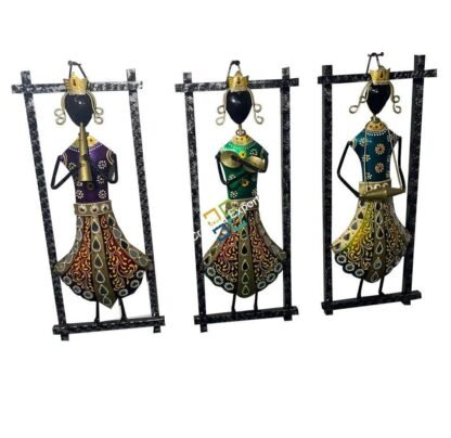 Crown Lady Musician Set of 3 wall hanging handicrafts for home decor - Image 2