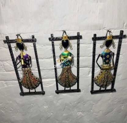 Crown Lady Musician Set of 3 wall hanging handicrafts for home decor - Image 6