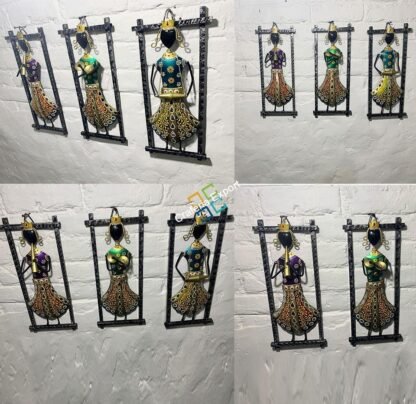 Crown Lady Musician Set of 3 wall hanging handicrafts for home decor - Image 4