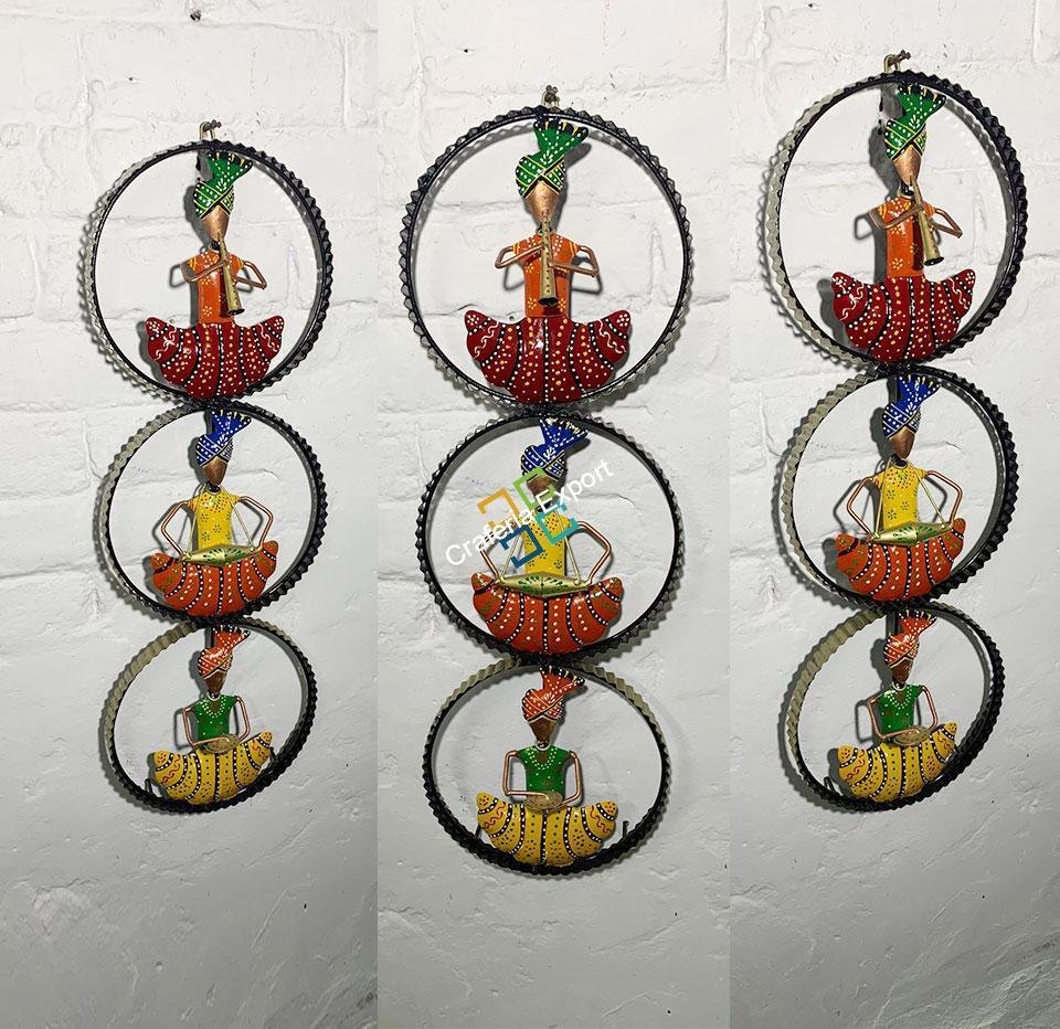 Rajasthani Musician vertical wall hanging panel for home decor - Image 4