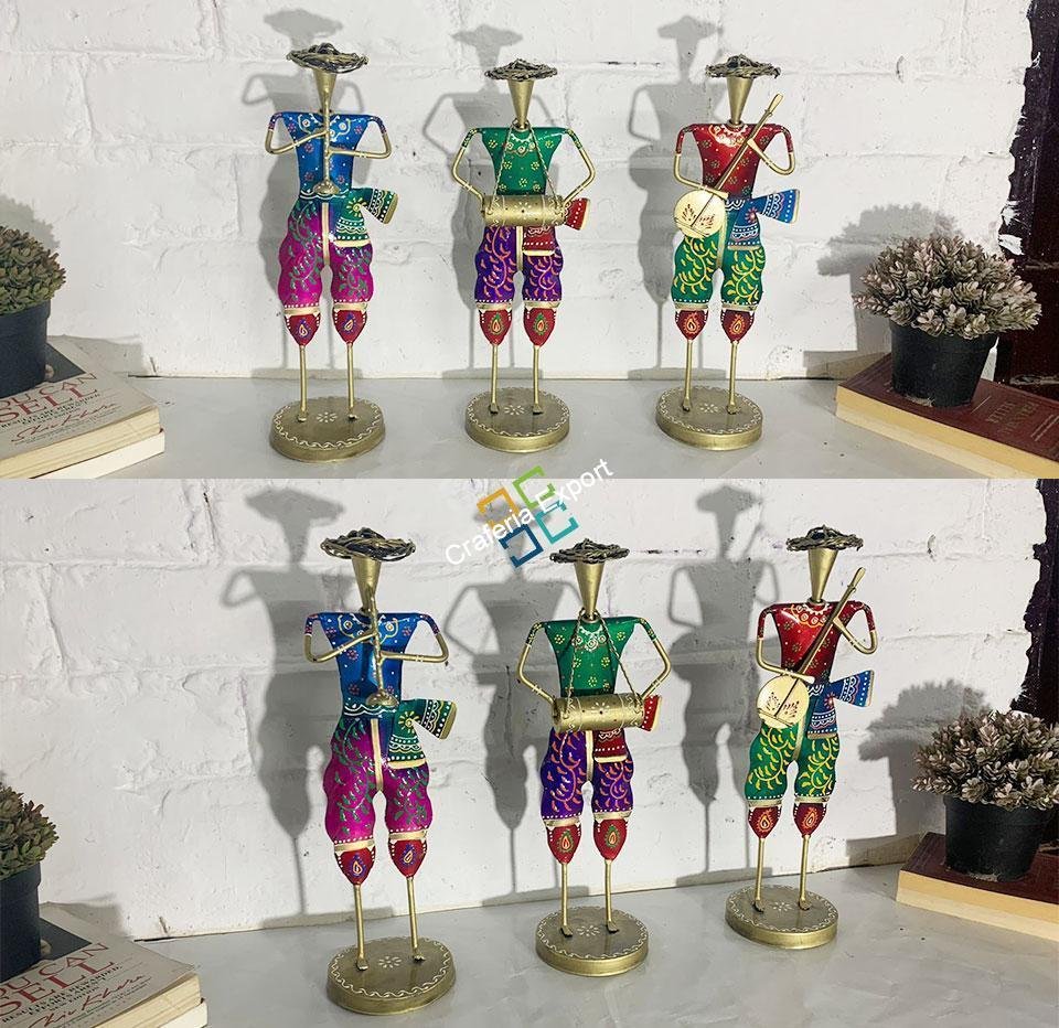 Beautiful Hand Painted Musician Figurine Showpiece for home decor /Gift (Set of Three) - Image 4