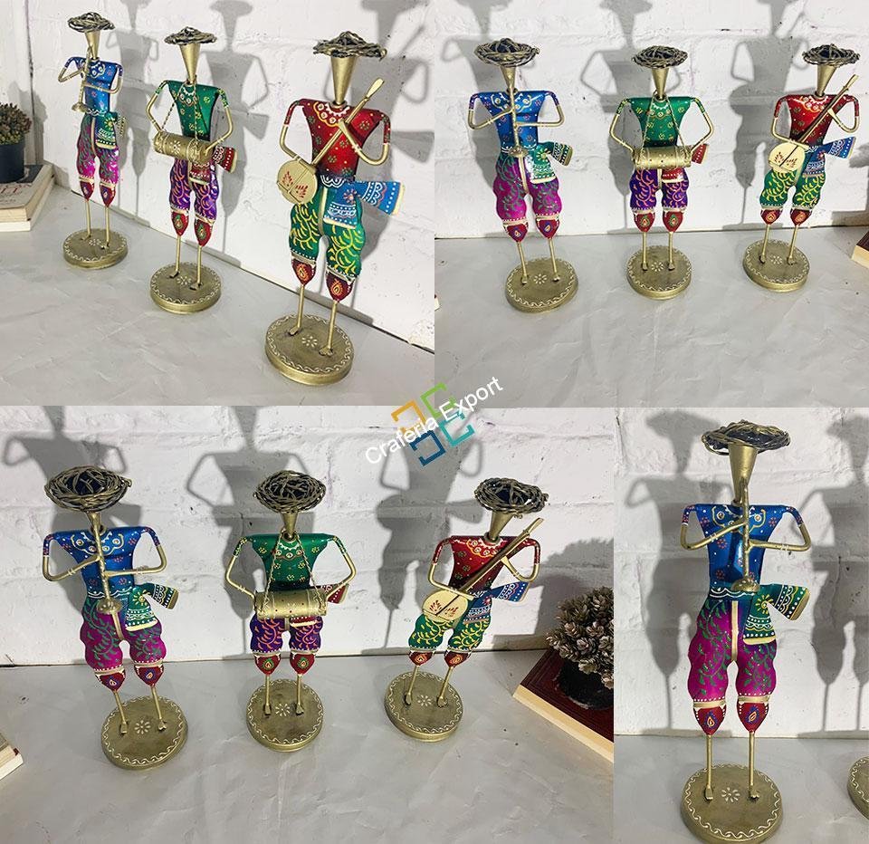 Beautiful Hand Painted Musician Figurine Showpiece for home decor /Gift (Set of Three) - Image 3