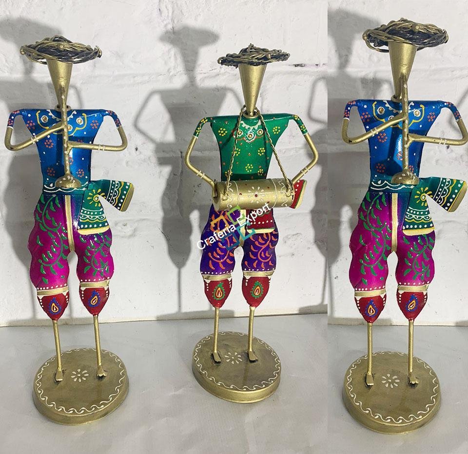 Beautiful Hand Painted Musician Figurine Showpiece for home decor /Gift (Set of Three) - Image 2