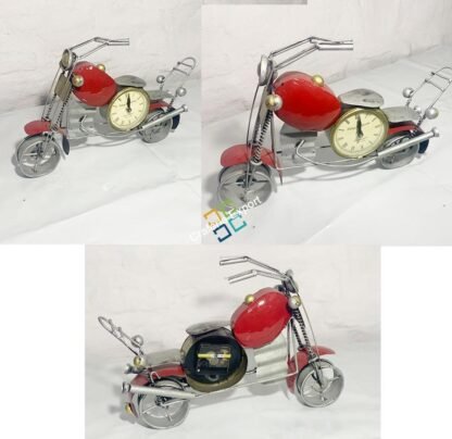 Antique Colorful Bullet Bike table top showpiece with clock - Image 3