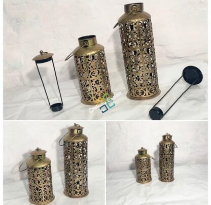 Unique Decoration Hanging Metal T-Light/Candle Holder (Set of 2)  For Home Indoor Outdoor Decor - Image 5