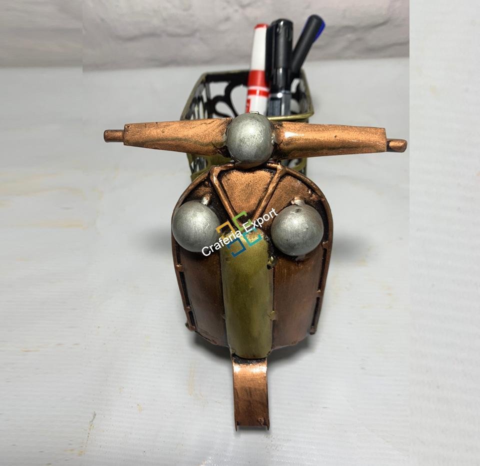 Antique Scooter Shape Pen Pencil Holder Showpiece | Home office Table Organizer | Table top decorations Gift Ascents - Image 2