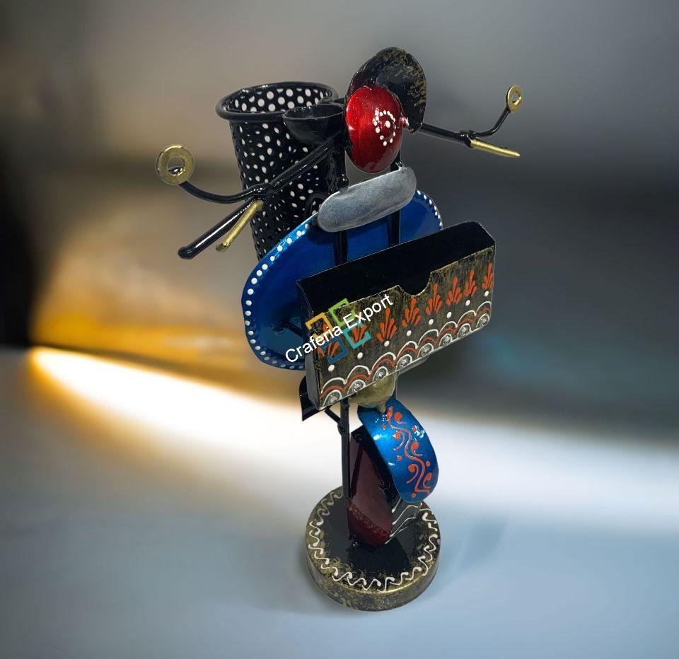 Metal Handmade Royal Bike Shaped Pen Pencil /Card Holder Table Top Decor Showpiece For Home, Office Use - Image 5