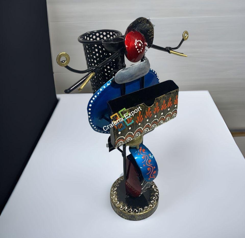 Metal Handmade Royal Bike Shaped Pen Pencil /Card Holder Table Top Decor Showpiece For Home, Office Use - Image 6