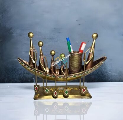 Handicraft Boat Shaped Pen Stand/Desk Organizer - Image 2