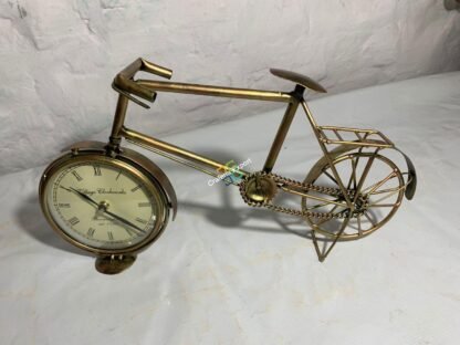 Handicraft Metal Cycle Table Organizer With Clock - Image 2