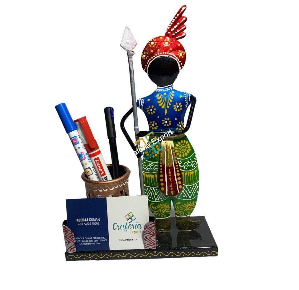 Antique Art Design Multicolored Pen/Card Holder, Desk Organizer - Image 2