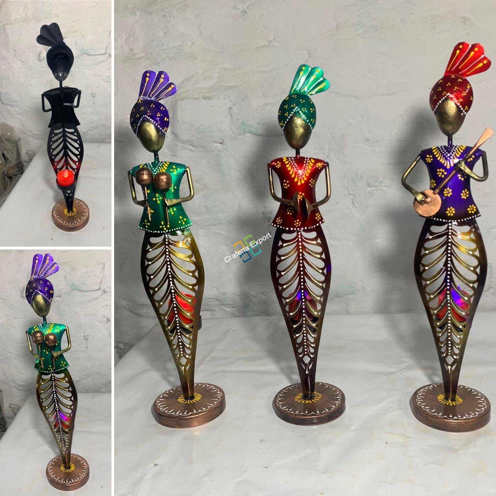 Tribal Musical showpiece with Tealight candle holder for decor - Image 3