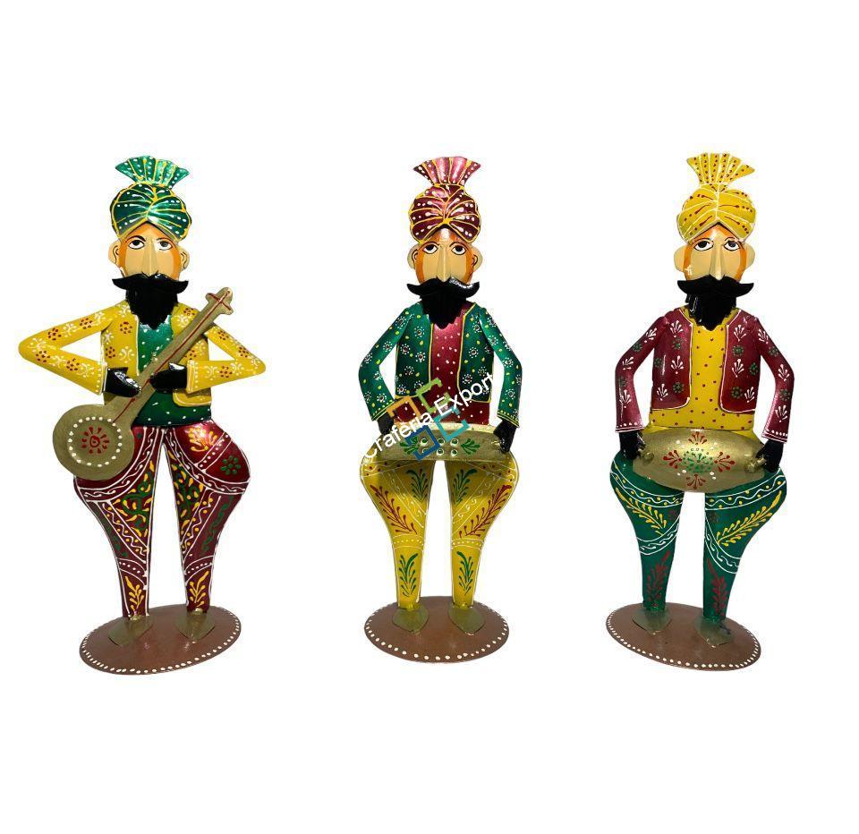 Colourful Sardar musical showpiece set of 3 for decoration and gifts