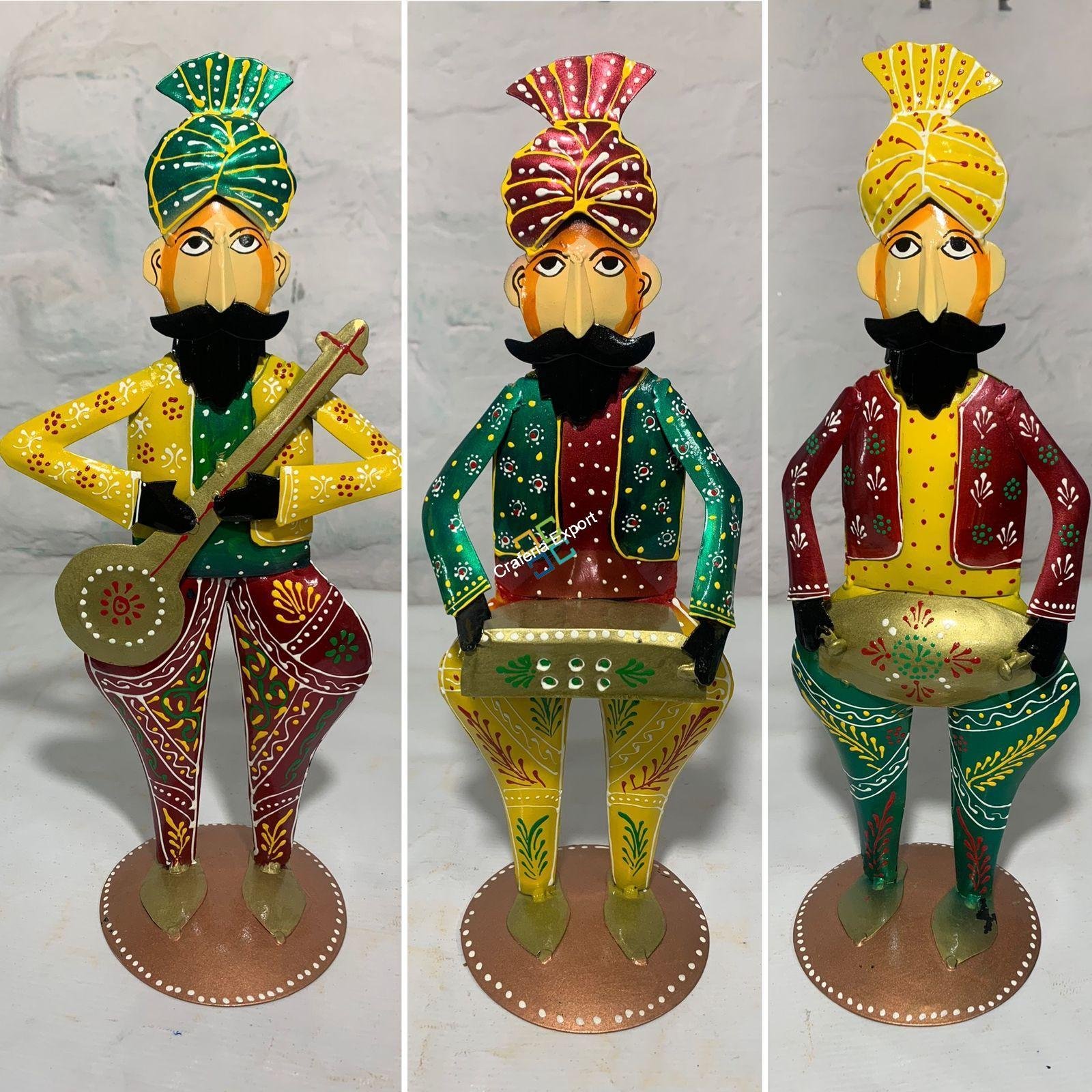 Colourful Sardar musical showpiece set of 3 for decoration and gifts - Image 4