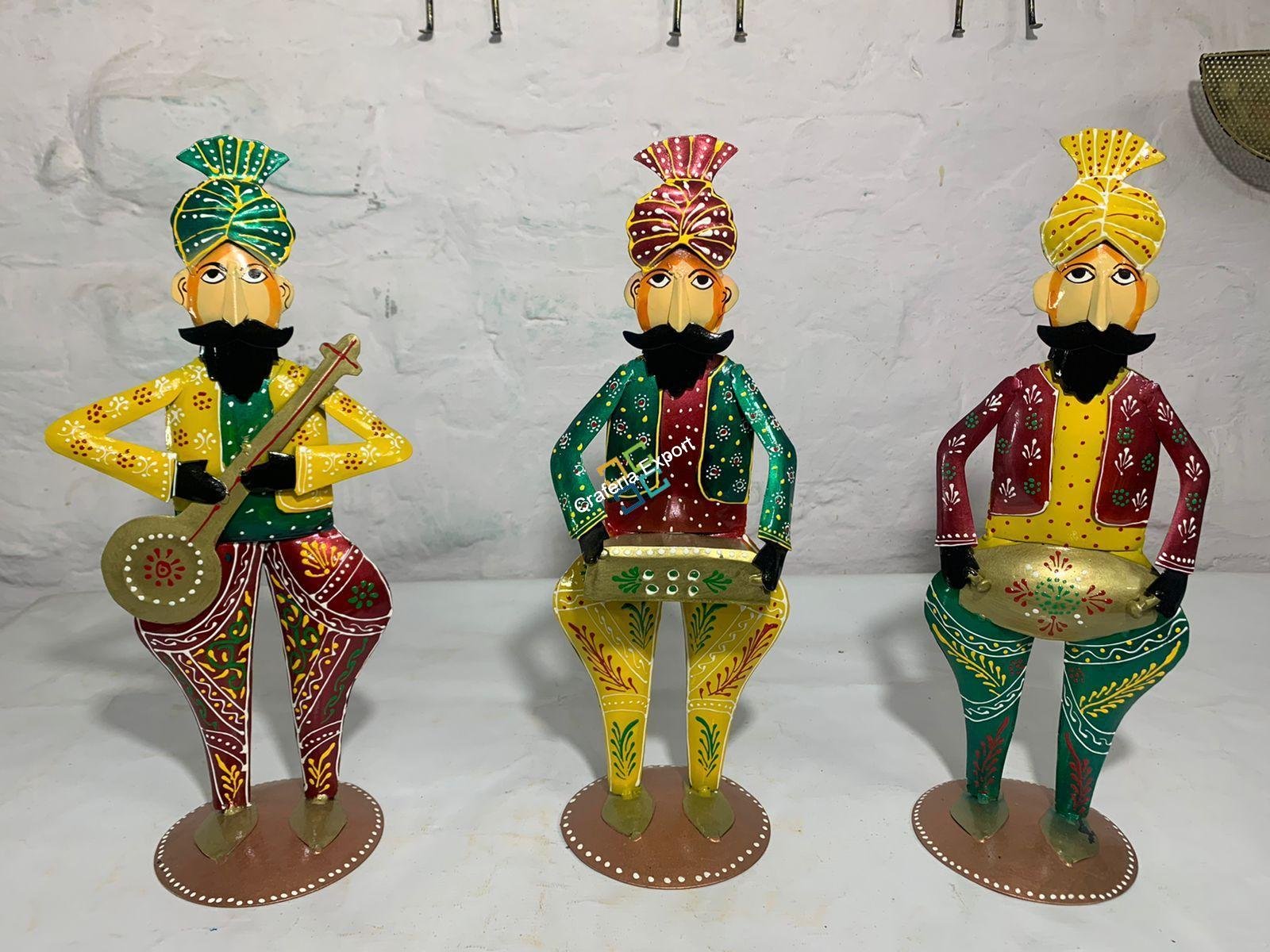Colourful Sardar musical showpiece set of 3 for decoration and gifts - Image 3