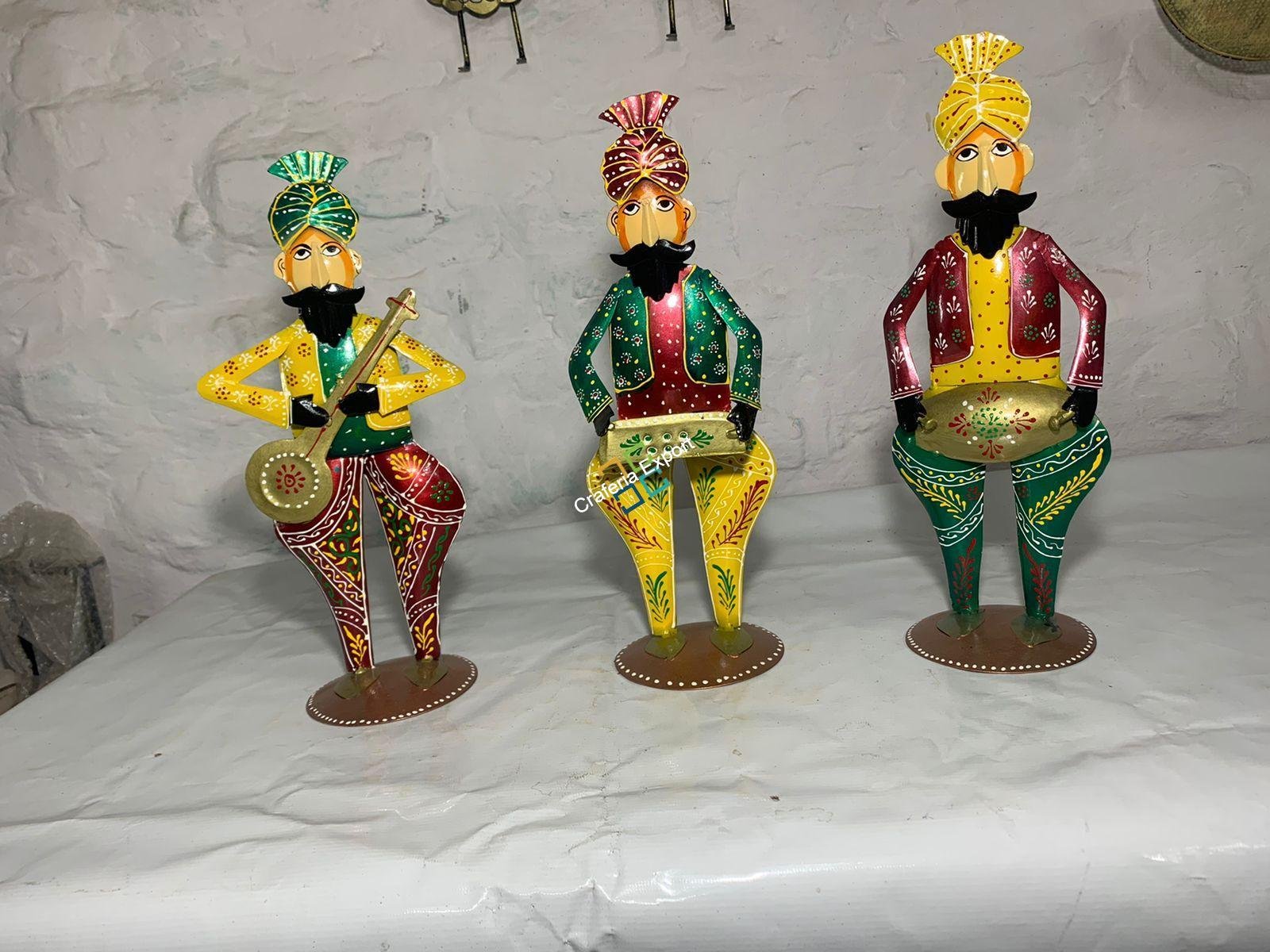 Colourful Sardar musical showpiece set of 3 for decoration and gifts - Image 2