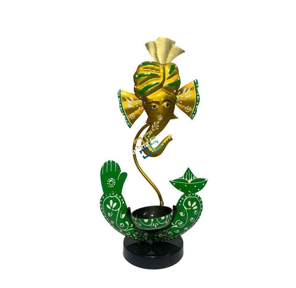 Lord ganesh tealight candle holder showpiece for gifts and home