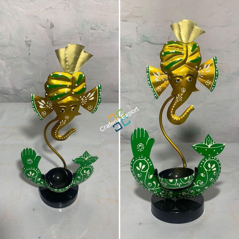 Lord ganesh tealight candle holder showpiece for gifts and home - Image 3