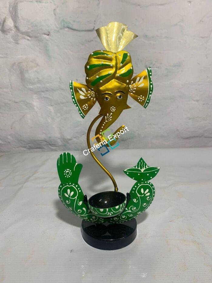 Lord ganesh tealight candle holder showpiece for gifts and home - Image 4