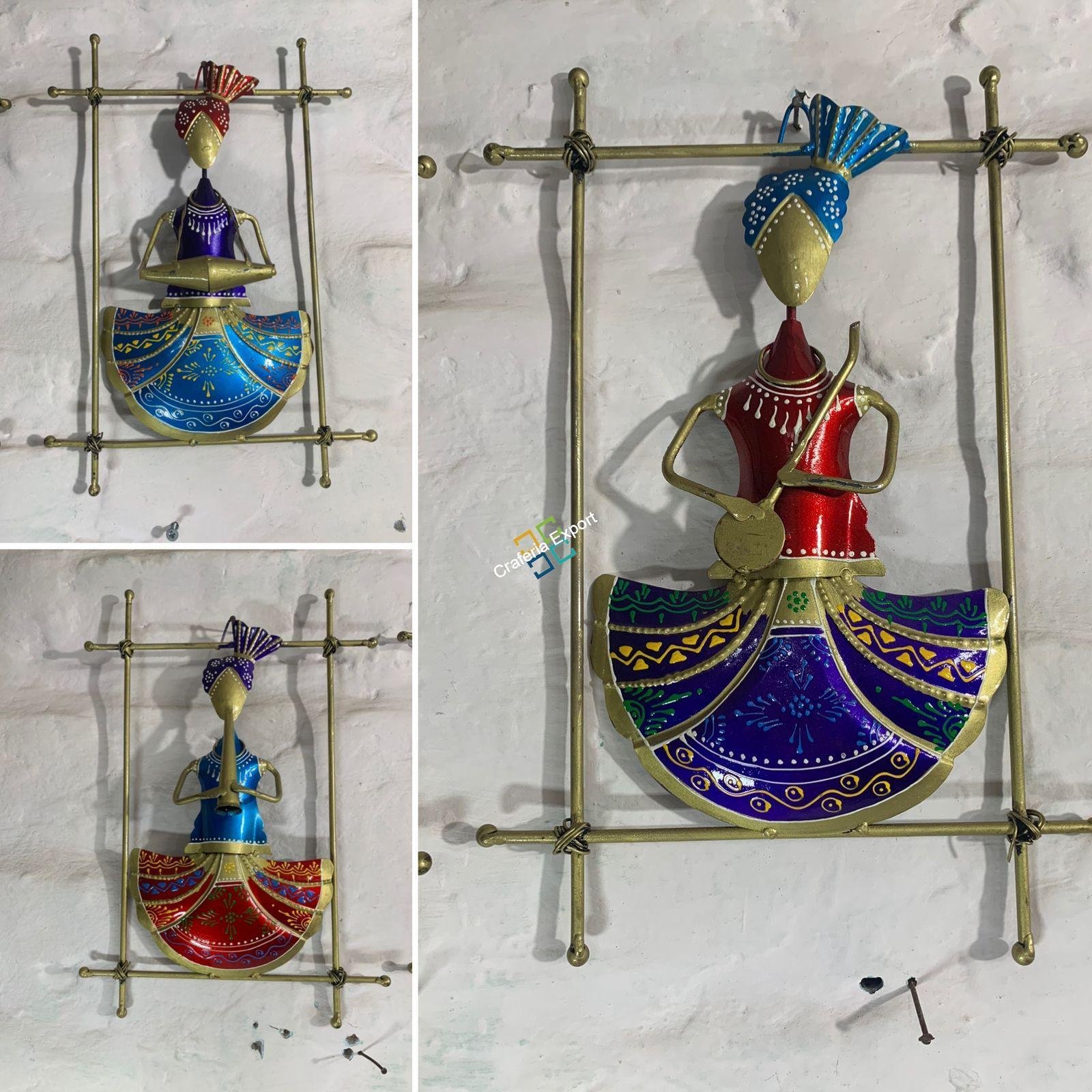 Metal handmade sardar Musician set of 3 wall decor frame handicraft - Image 6