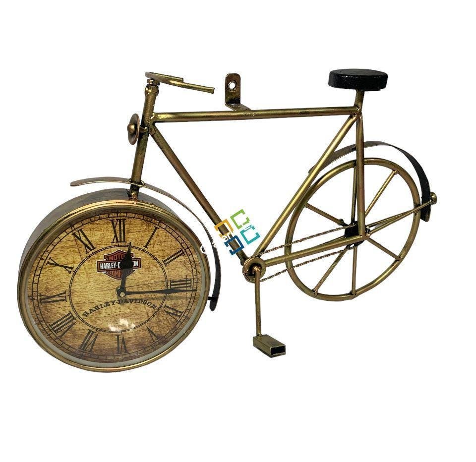 Antique Metal Cycle Wall Clock handicrafts showpiece