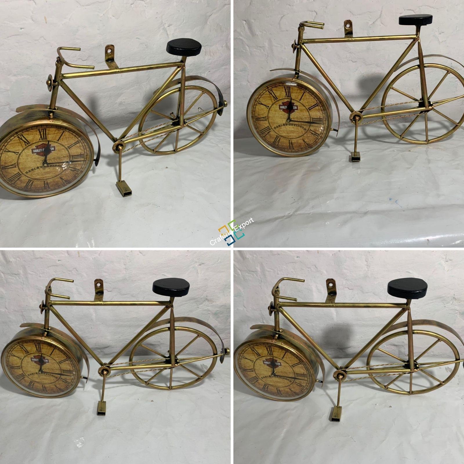 Antique Metal Cycle Wall Clock handicrafts showpiece - Image 5