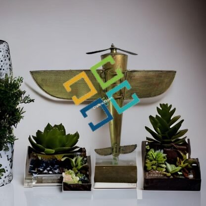 Metallic Vintage Retro Aeroplane/Helicopter for Wall decor hanging showpiece
