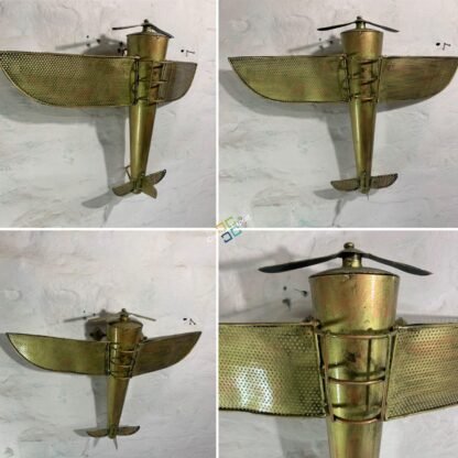 Metallic Vintage Retro Aeroplane/Helicopter for Wall decor hanging showpiece - Image 4