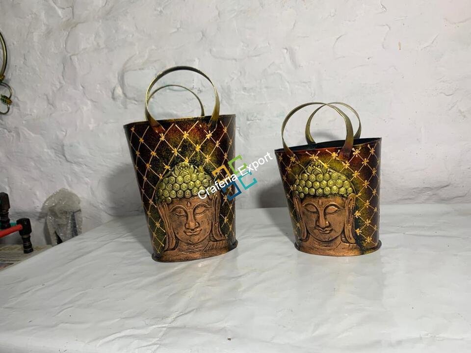 Handcrafted Buddha Bucket shaped Magazine desk organizer - Image 4