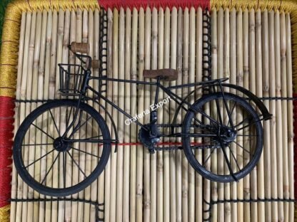 Vintage Wooden miniature cycle showpiece with basket handcrafted for home decor - Image 4
