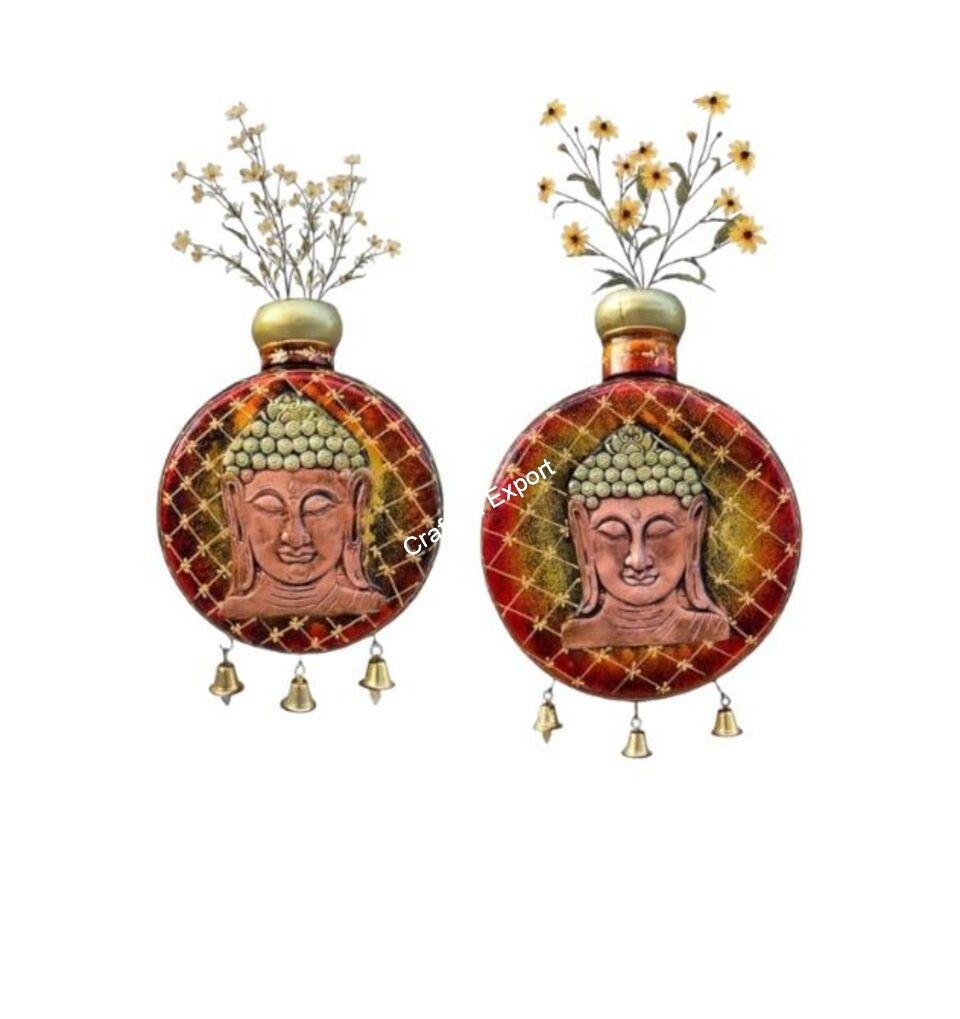 Metal buddha wall hanging Tall Kudiya Pot set for decor - Image 4