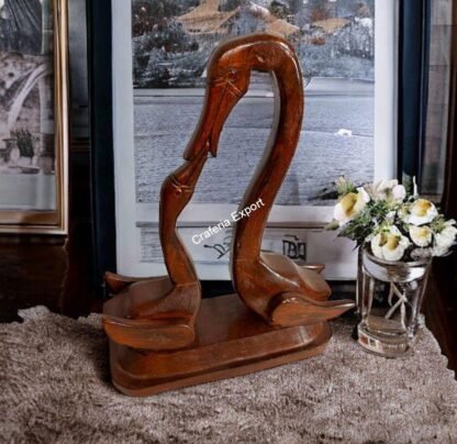 Wooden Decorative Swan Set Showpiece For living Room/Office Desk Decor Gift Item /Table Top Figurines - Image 3