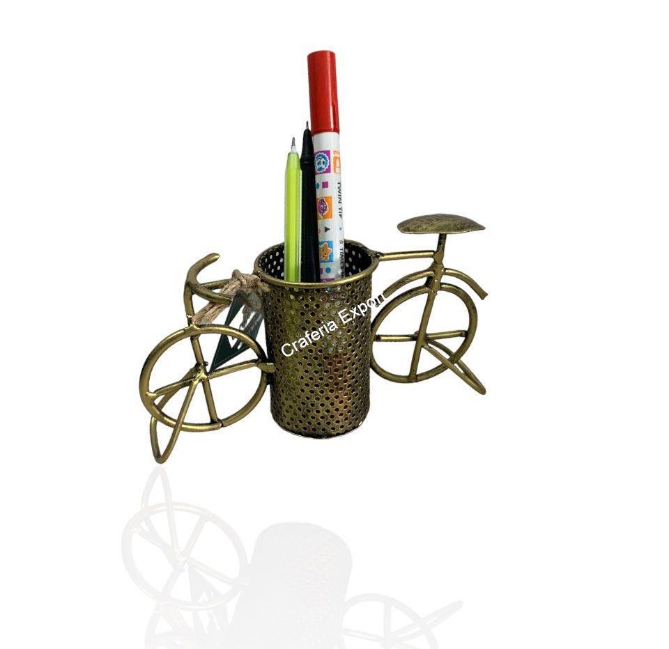 Metal Cycle Pen Holder Antique for Gift and Table Desk Organizer - Image 4