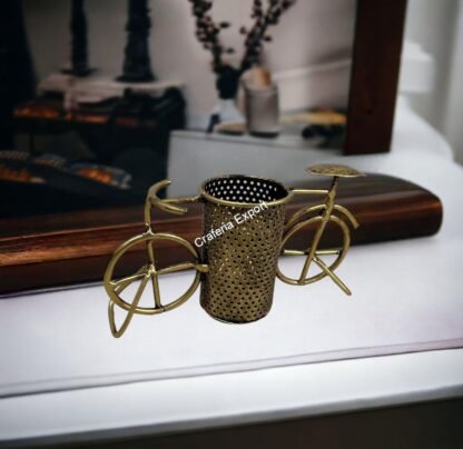 Metal Cycle Pen Holder Antique for Gift and Table Desk Organizer - Image 2