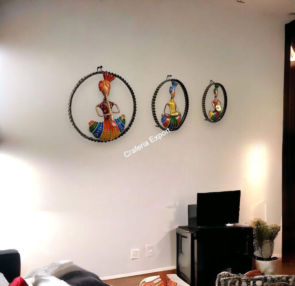 Musican Sardar Wall Hanging Decorative Metal Wall Art Decor for home,office,Cafe and gifts set of 3 - Image 5