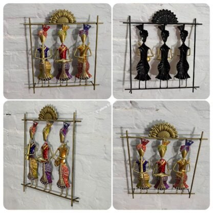 Multicolor Sardar frame metal wall decor panel for living room,office / Musicians Playing Music Metal Wall Art - Image 4