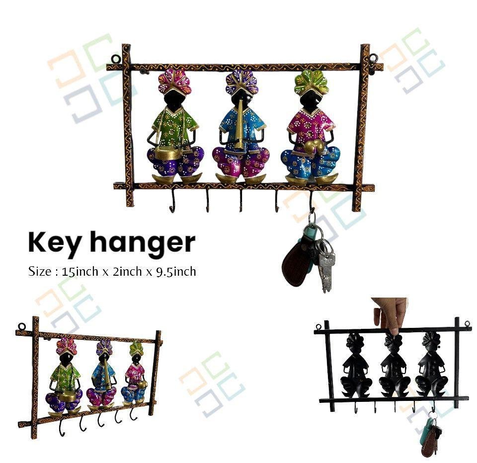 Rajasthani Musical Wall Panel with Key Holder for home wall Decor , office decorative with key organizer - Image 5