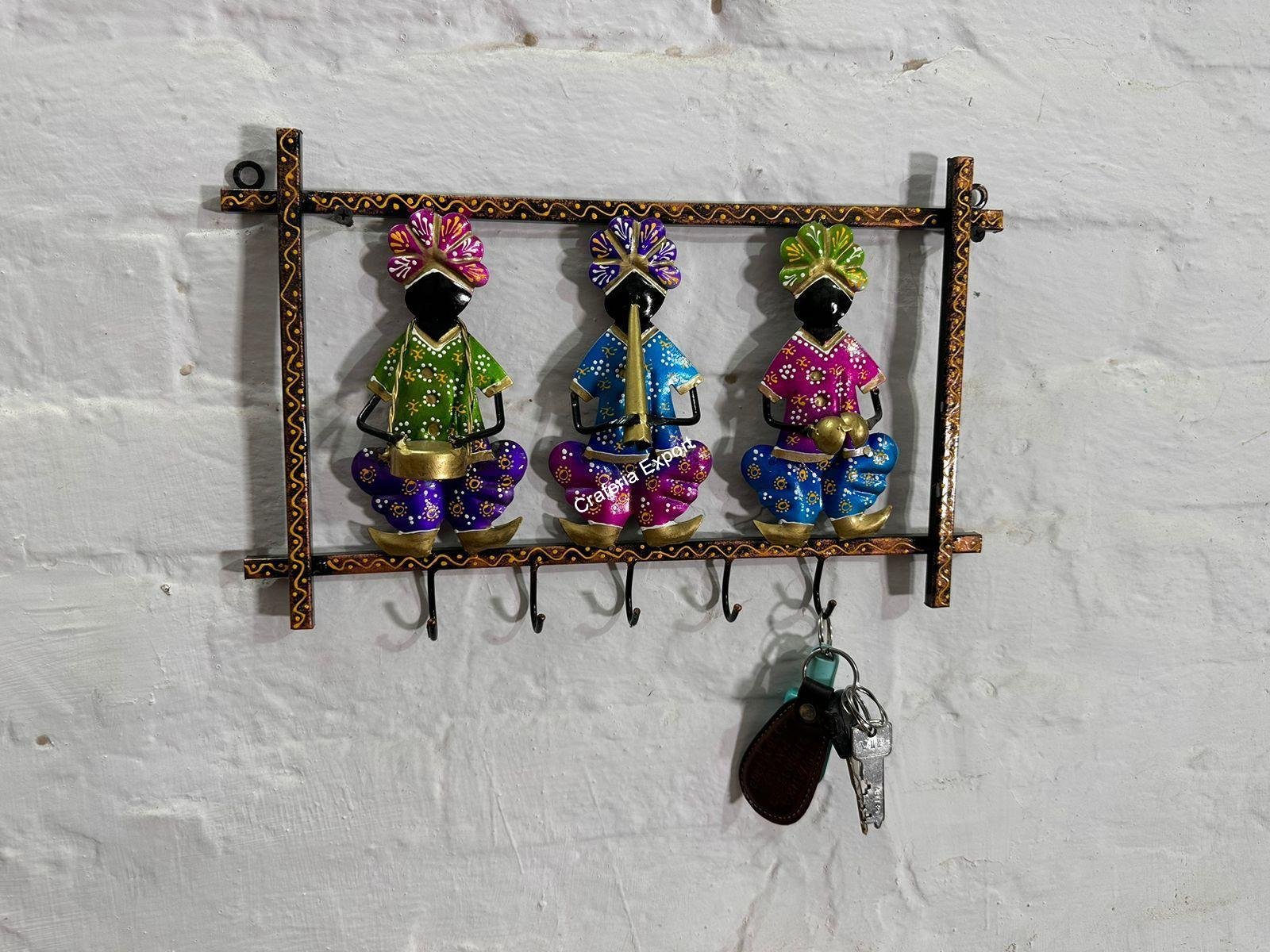 Rajasthani Musical Wall Panel with Key Holder for home wall Decor , office decorative with key organizer - Image 6