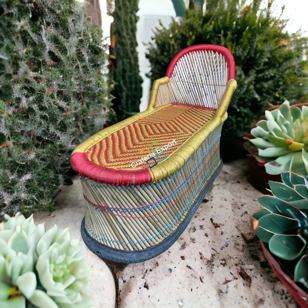 Eco-friendly Bamboo Long Mudha Chair for Indoor/Outdoor with Armrest in multicolour - Image 4