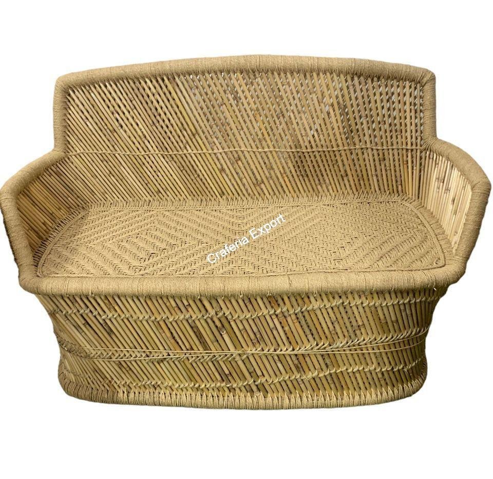 Eco-friendly Bamboo Natural 3 Seater Chair/Bamboo Sofa 3 Seater for indoor outdoor - Image 3