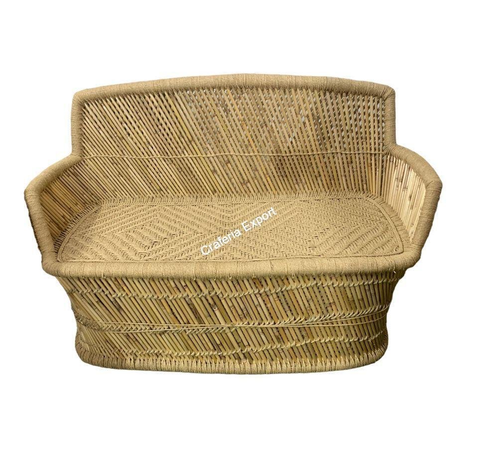 Eco-friendly Bamboo Natural 3 Seater Chair/Bamboo Sofa 3 Seater for indoor outdoor - Image 2