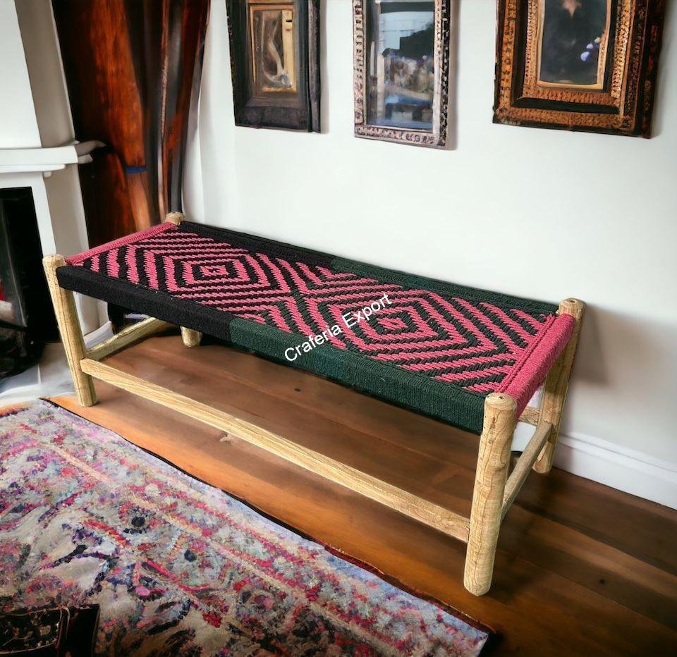 Traditional Wooden Bench | Small charpai Cot for home, baclony and garden for sitting - Image 3