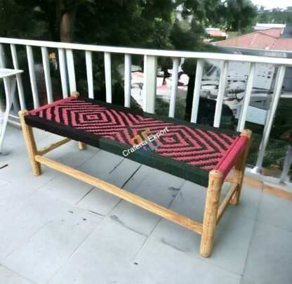 Traditional Wooden Bench | Small charpai Cot for home, baclony and garden for sitting
