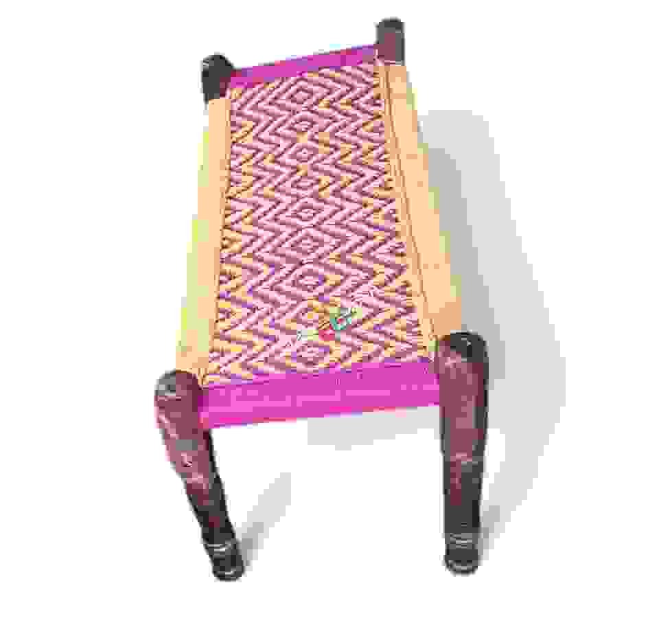 Small Tradtional Charpai khatiya Wooden Bench | 2 sitter with detachable Legs for garden /Living room, party/hotel/restaurant/home decoration - Image 4