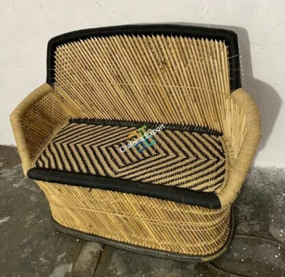 Bamboo 3 Seater Handicraft Chair for Home, Living Room, Indoor Outdoor Wooden Furniture Ascents | Mudha - Image 3