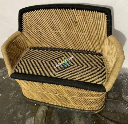 Bamboo 3 Seater Handicraft Chair for Home, Living Room, Indoor Outdoor Wooden Furniture Ascents | Mudha - Image 4
