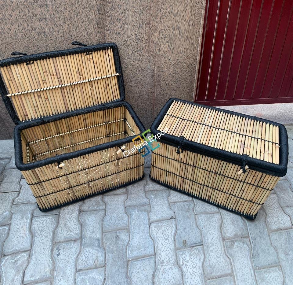 Modern Bamboo Decorative Storage Trunk for Home Hotel |Laundry Basket Multi Purpose |Storage Box - Image 7
