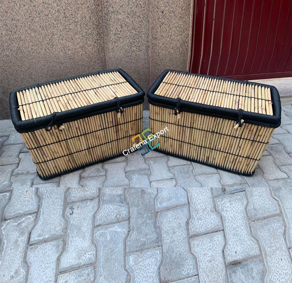 Modern Bamboo Decorative Storage Trunk for Home Hotel |Laundry Basket Multi Purpose |Storage Box - Image 6