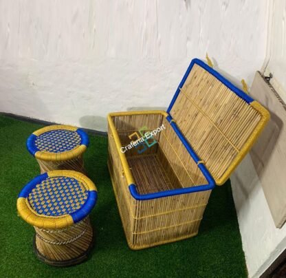 Trendy Bamboo Mudha for Indoor/Outdoor Living Area (Set of 3) - Image 2